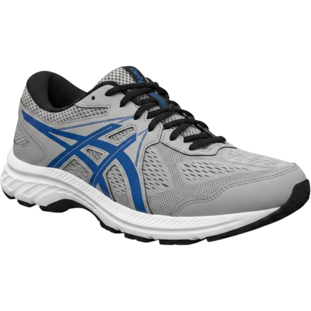 Asics Gel-Contend 7 Mens 10 Extra Wide Grey Blue Running Shoes 1011B392